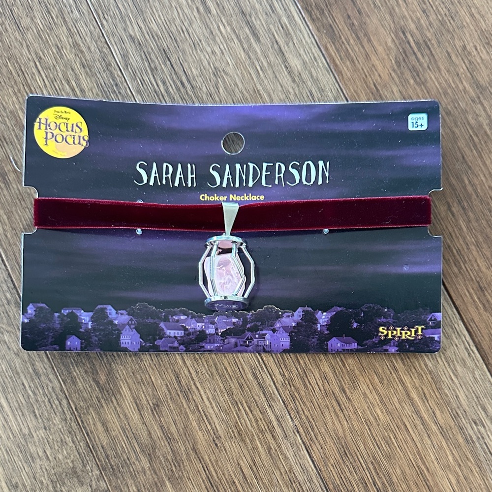 Spirit Sarah Sanderson Velvet Choker with Pink Gem